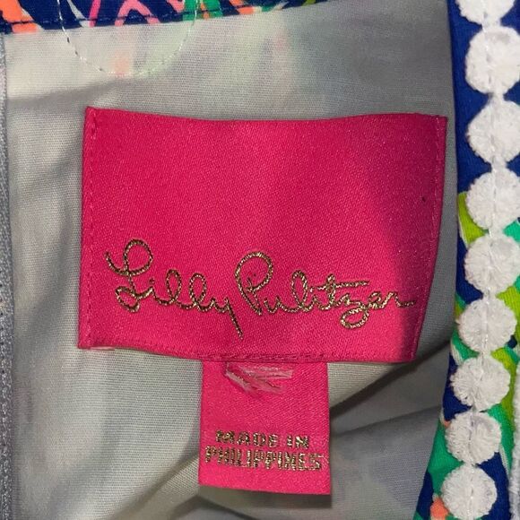 Lilly Pulitzer Alexa Stretch Shift Dress Borealis Blue How You like Me Prowl 14 - Picture 8 of 10